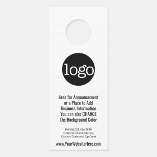 Aviso De Porta Logotipo comercial com informações de lançamento e