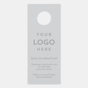 Aviso De Porta Logotipo Desculpe-nos Por Não Ter Apanhado Promoci