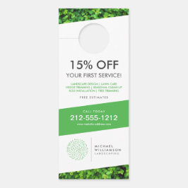 Aviso De Porta Logotipo do Shrub Modern Gardener Landscaping Bran