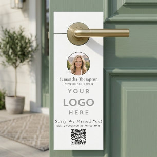 Aviso De Porta Logotipo Mínimo de Corretor de Imóveis Desculpe-no