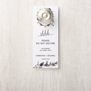 Aviso De Porta Luz do Sol Convidado De Casamento Não Incomodar