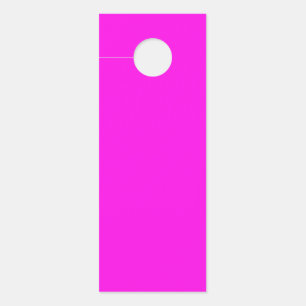 Aviso De Porta Magenta Brilhante (cor sólida)