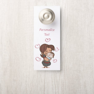 Aviso De Porta Mamãe e Acoplamento para Bebês Personalizado
