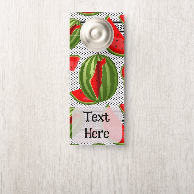 Aviso De Porta Melancia Palestina - Fatia de Mapa (Na maçaneta)