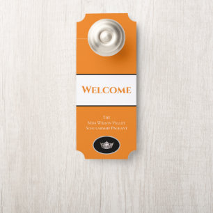 Aviso De Porta Miss América Crown Door Hanger Nome Personalizado