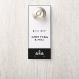 Aviso De Porta Miss América estilo Pageant SLVR Crown Door Hange