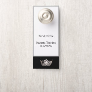 Aviso De Porta Miss América estilo Pageant SLVR Crown Door Hange