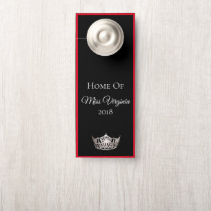 Aviso De Porta Miss América estilo Pageant SLVR Crown Door Hange