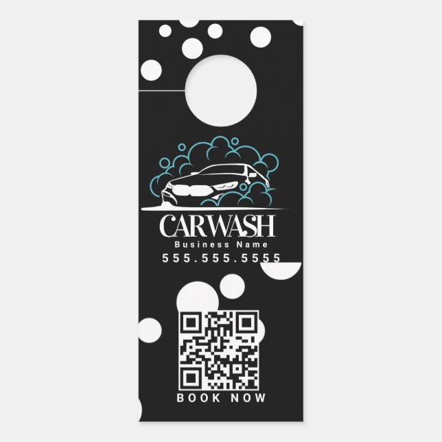 Aviso De Porta Mobile Car Wash Detailing C Door Hanger  (Frente)