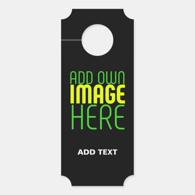 AVISO DE PORTA MODELO DE TEXTO DE IMAGEM NEGRA SIMPLES EDITÁVEL M (Frente)