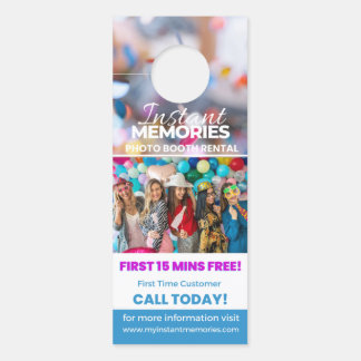 Aviso De Porta Modelo do cabide da porta do Photobooth