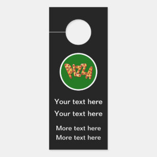 Aviso De Porta Modelo do Restaurante de Pizza