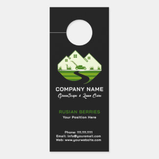 Aviso De Porta Modern Lawn Care Logo Biz door sign