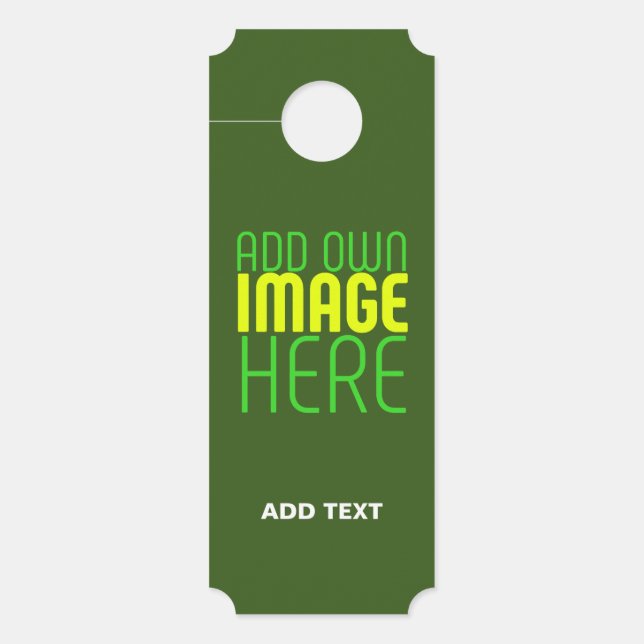 AVISO DE PORTA MODERNO EDITABLE FOREST GREEN IMAGE TEXTO MODELO (Frente)