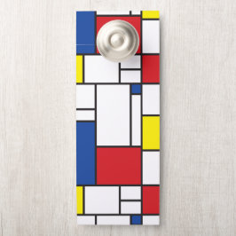 Aviso De Porta Mondrian Minimalist Geométrico De Stijl Modern Art