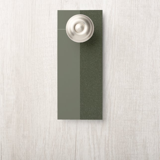 Aviso De Porta Moss Green Split Texturizado Door Hanger - Persona (Na maçaneta)