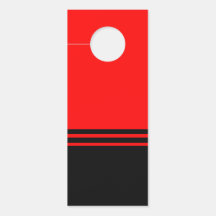 Na moda Black Horizontal Stripes | Vermelho