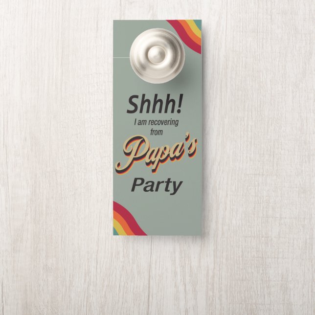 Aviso De Porta Não Incomodar a recuperação engraçada do Partido (Na maçaneta)