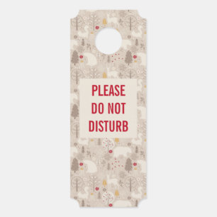 Aviso De Porta Não Incomodar Animais Florestais Cortes Padrão Nór