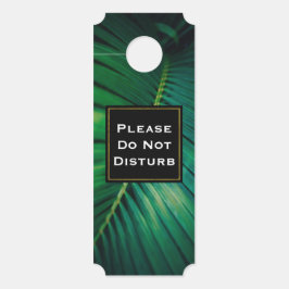 Aviso De Porta Não Incomodar Foto Tropical De Folha Verde