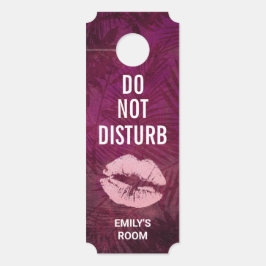 Aviso De Porta Não Incomodar Lábios Cinzentos Sexy Rosa Glamoroso