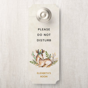 Aviso De Porta Não Incomodar O Ventilador Bonito De Aquarela