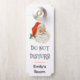 Aviso De Porta Não Incomodar O Vintage Jolly Santa Claus