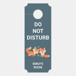 Aviso De Porta Não Incomodar Raposas Laranja Cujas