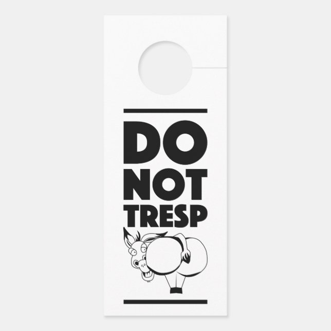 Aviso De Porta não invadir (Verso)