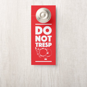 Aviso De Porta não invadir vermelho