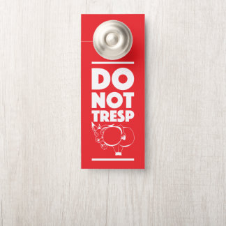 Aviso De Porta não invadir vermelho