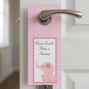 Aviso De Porta Não Perturbe Bebê Dormindo Placa de Porta Pendurad