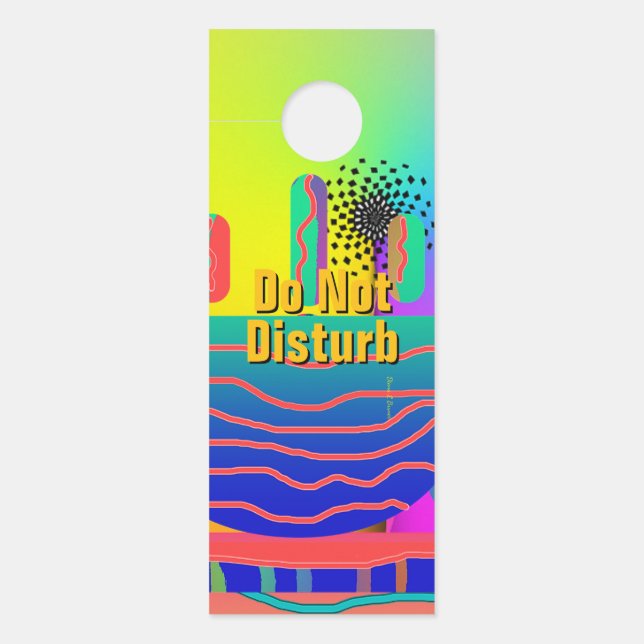 Aviso De Porta Não Perturbe Colorido (Frente)