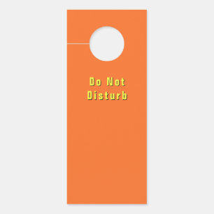 Aviso De Porta Não Perturbe Laranja