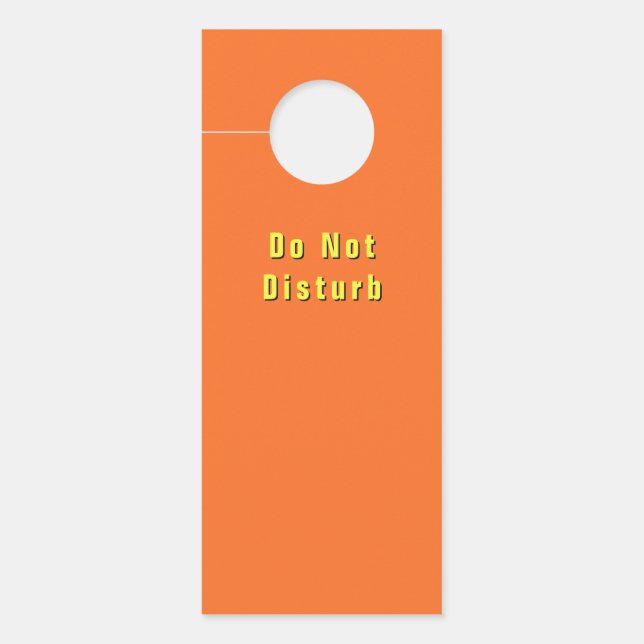 Aviso De Porta Não Perturbe Laranja (Frente)