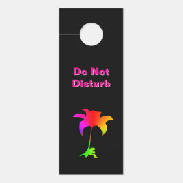 Aviso De Porta Não Perturbe / Por Favor Bata Floral Preto