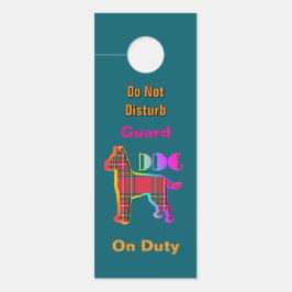 Aviso De Porta Não Perturbe /Por Favor Bater /Cão de Guarda Azul 