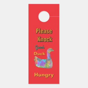 Aviso De Porta Não Perturbe / Por Favor Bater / Guarda Pato Verme