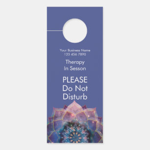 Aviso De Porta Nebulosa em Flor Mandala