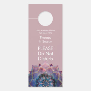 Aviso De Porta Nebulosa em Flor   Mandala