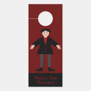 Aviso De Porta Nome Personalizado do Vampiro do Dia das Bruxas Bo