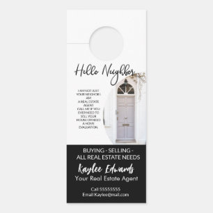 Aviso De Porta Novo agente imobiliário porta-chaves