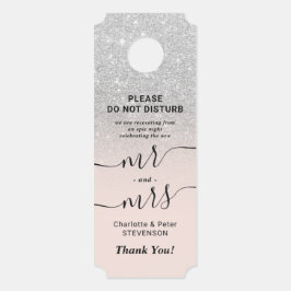 Aviso De Porta O brilho de prata não perturba o casamento bem-vin