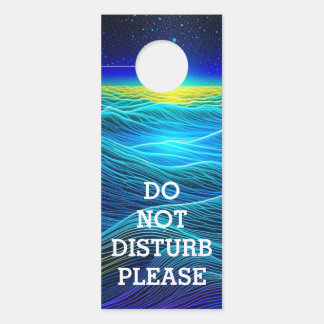 Aviso De Porta Oceano azul etéreo | Não Incomodar