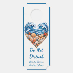 Aviso De Porta Ondas do Coração do Oceano e Conchas – Personalize