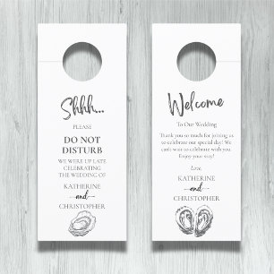 Aviso De Porta Ostras Brancas Negras Shhh Não Incomodam Casamento