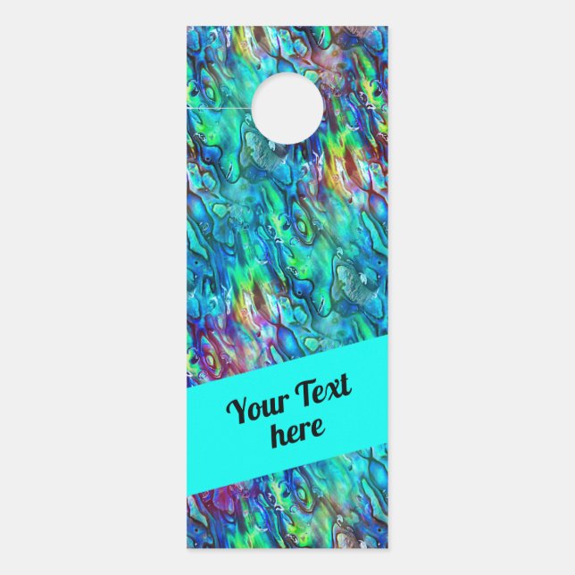 Aviso De Porta Padrão 1 de shell Abalone Paua da Nova Zelândia (Frente)