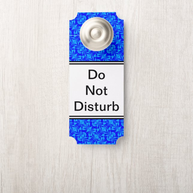 Aviso De Porta Padrão de Borboleta Azul por Kenneth Yoncich (Na maçaneta)