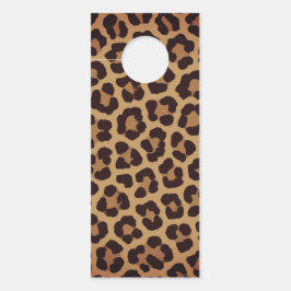 Aviso De Porta Padrão de Estampa de Leopardo