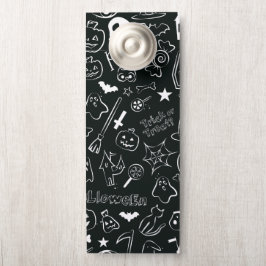 Aviso De Porta Padrão de Halloween 1